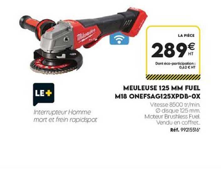 MEULEUSE 125 MM FUEL M18 ONEFSAG125XPDB-OX