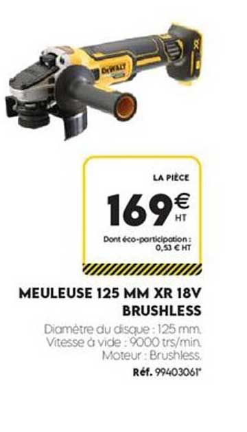 MEULEUSE 125 MM XR 18V BRUSHLESS