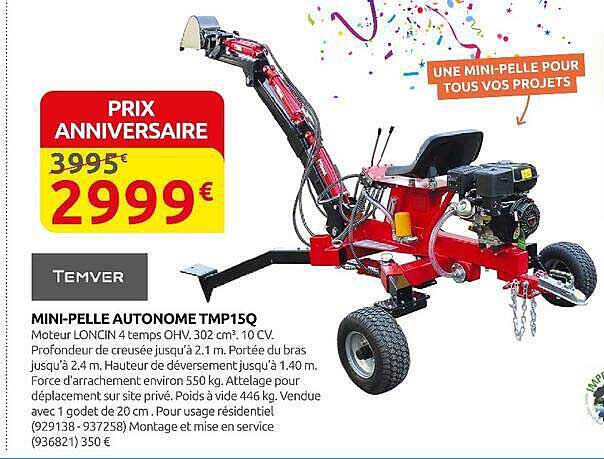 MINI-PELLE AUTONOME TMP150
