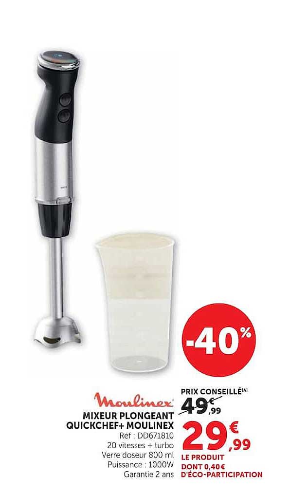 MIXEUR PLONGEANT QUICKCHEF+ MOULINEX