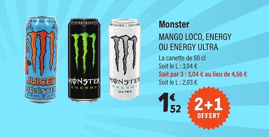 Monster MANGO LOCO, ENERGY OU ENERGY ULTRA