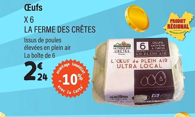 Œufs x 6 LA FERME DES CRÊTES