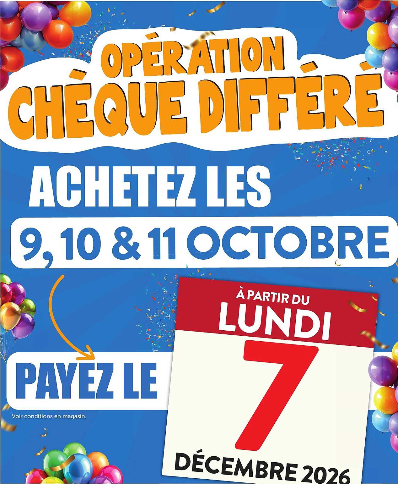 OPÉRATION CHÈQUE DIFFÉRÉ