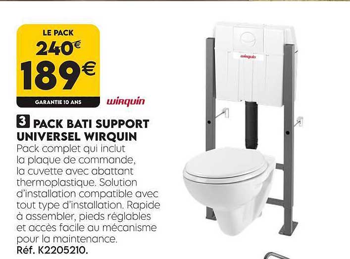 PACK BATI SUPPORT UNIVERSEL WIRQUIN