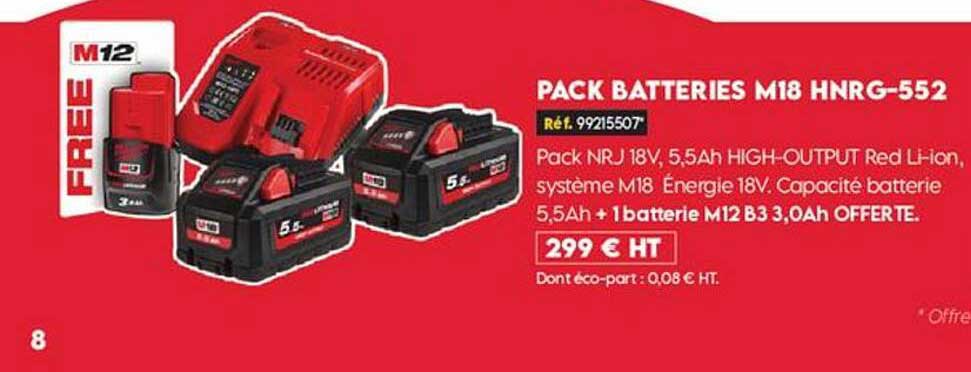 PACK BATTERIES M18 HNRG-552