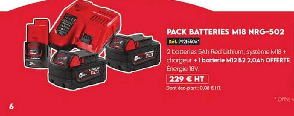 PACK BATTERIES M18 NRG-502