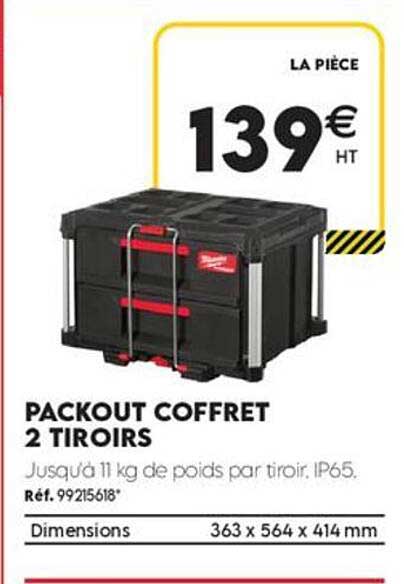 PACKOUT COFFRET 2 TIROIRS