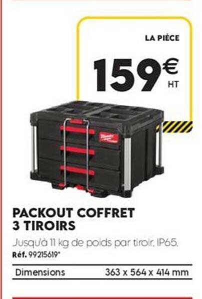 PACKOUT COFFRET 3 TIROIRS