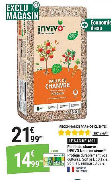 PAILLIS DE CHANVRE INVIVO Nous on sème