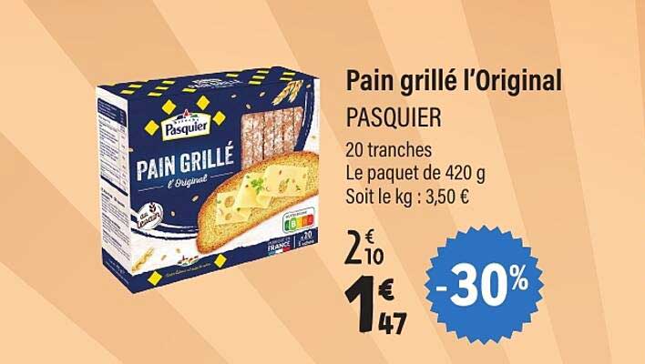 Pain grillé l’Original PASQUIER