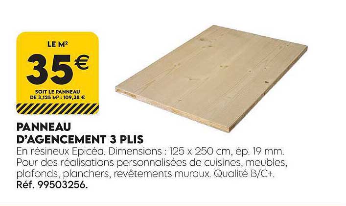 Panneau d’agencement 3 plis