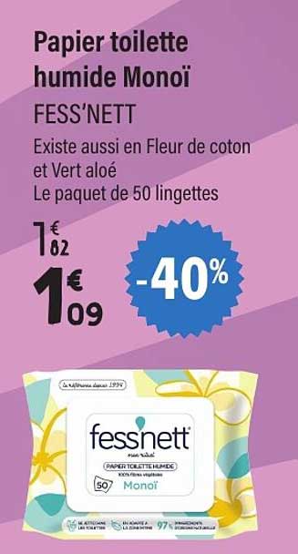 Papier toilette humide Monoï FESS’NETT