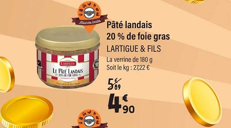 Pâté landais 20 % de foie gras LARTIGUE & FILS