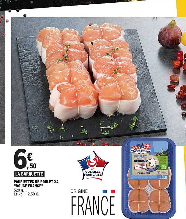 PAUPIETTES DE POULET X4 "DOUCE FRANCE"