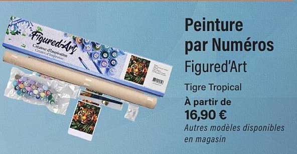 Peinture par Numéros Figured Art Tigre Tropical À partir de 16,90 € Autres modèles disponibles en magasin