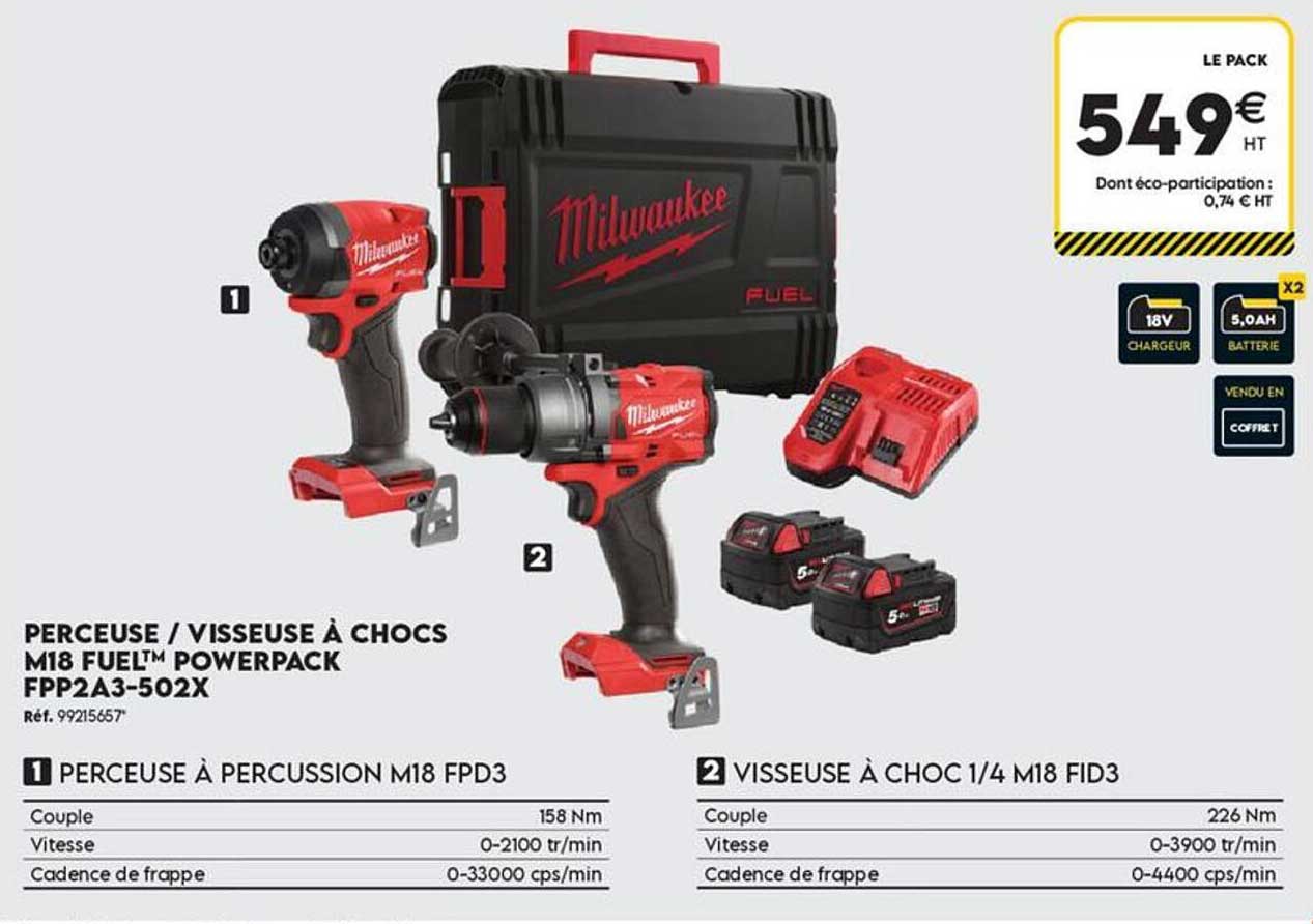 PERCEUSE / VISSEUSE À CHOCS M18 FUEL™ POWERPACK FPP2A3-502X