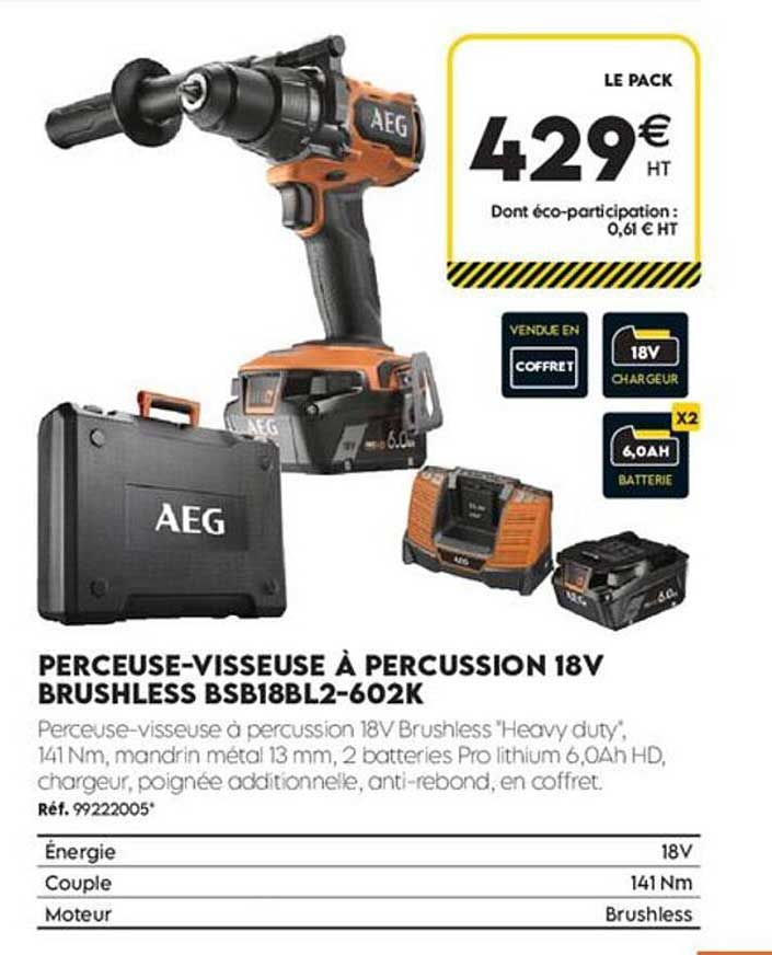 PERCEUSE-VISSEUSE À PERCUSSION 18V BRUSHLESS BSB18BL2-602K