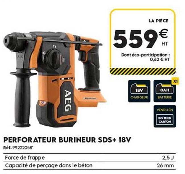 PERFORATEUR BURINEUR SDS+ 18V