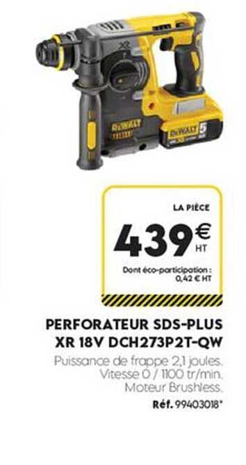 PERFORATEUR SDS-PLUS XR 18V DCH273P2T-QW