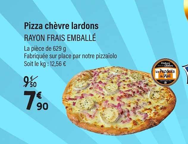 Pizza chèvre lardons