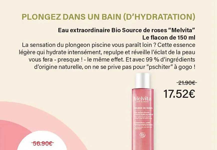 PLONGEZ DANS UN BAIN (D’HYDRATATION)