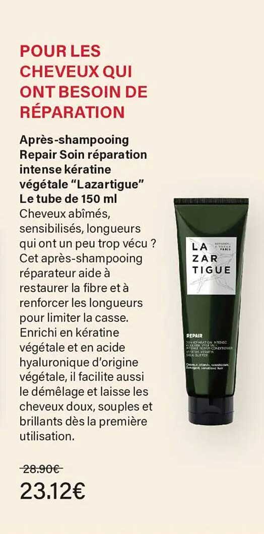 POUR LES CHEVEUX QUI ONT BESOIN DE RÉPARATION