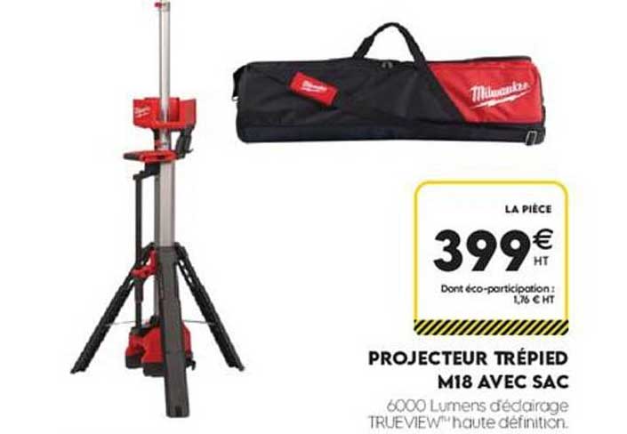 PROJECTEUR TRÉPIED M18 AVEC SAC