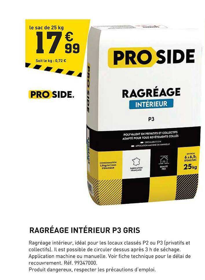 RAGRÉAGE INTÉRIEUR P3 GRIS