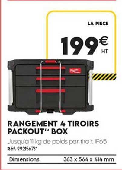 RANGEMENT 4 TIROIRS PACKOUT™ BOX