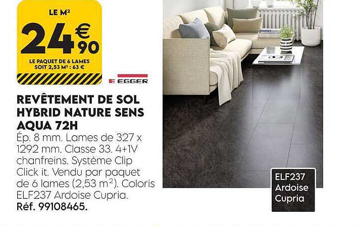 REVÊTEMENT DE SOL HYBRID NATURE SENS AQUA 72H