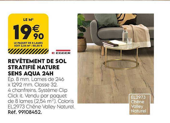 REVÊTEMENT DE SOL STRATIFIÉ NATURE SENS AQUA 24H