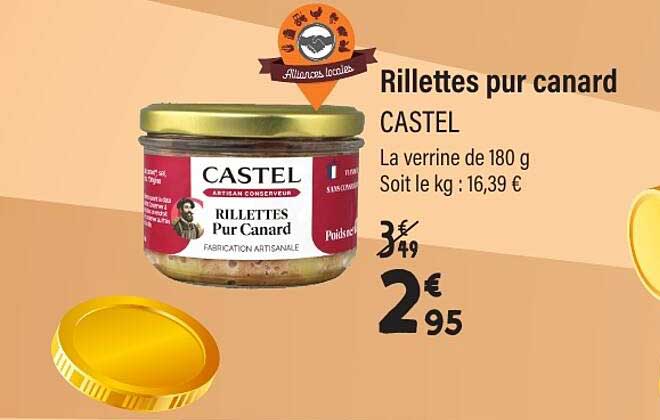 Rillettes pur canard CASTEL