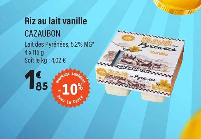 Riz au lait vanille CAZAUBON