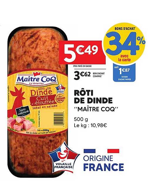 RÔTI DE DINDE "MAÎTRE COQ"