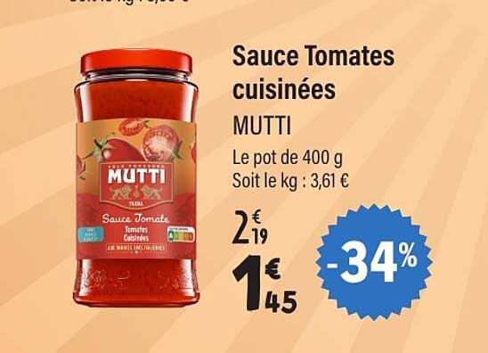 Sauce Tomates cuisinées