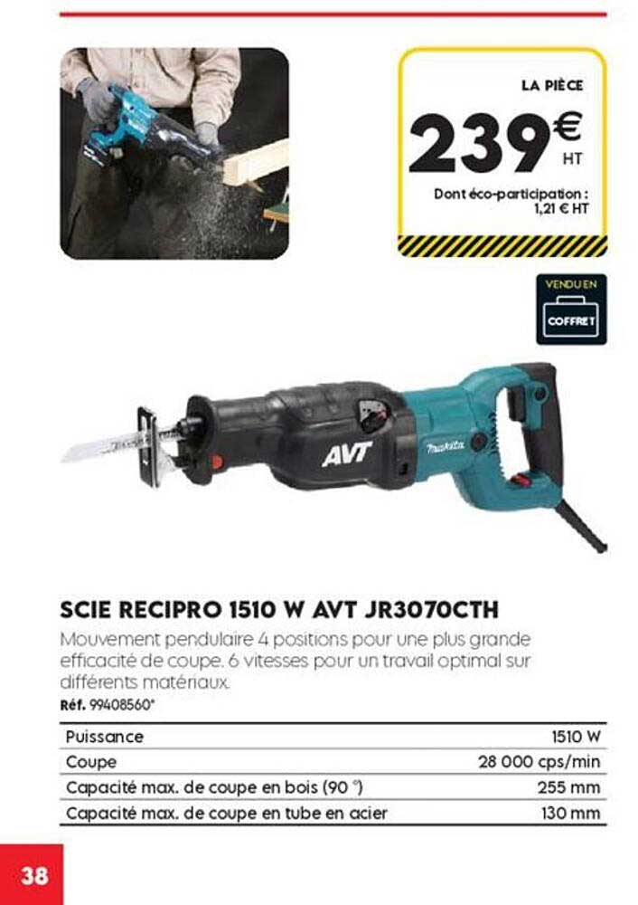 SCIE RECIPRO 1510 W AVT JR3070CTH