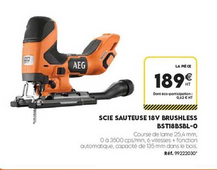 SCIE SAUTEUSE 18V BRUSHLESS BST18BSBL-0