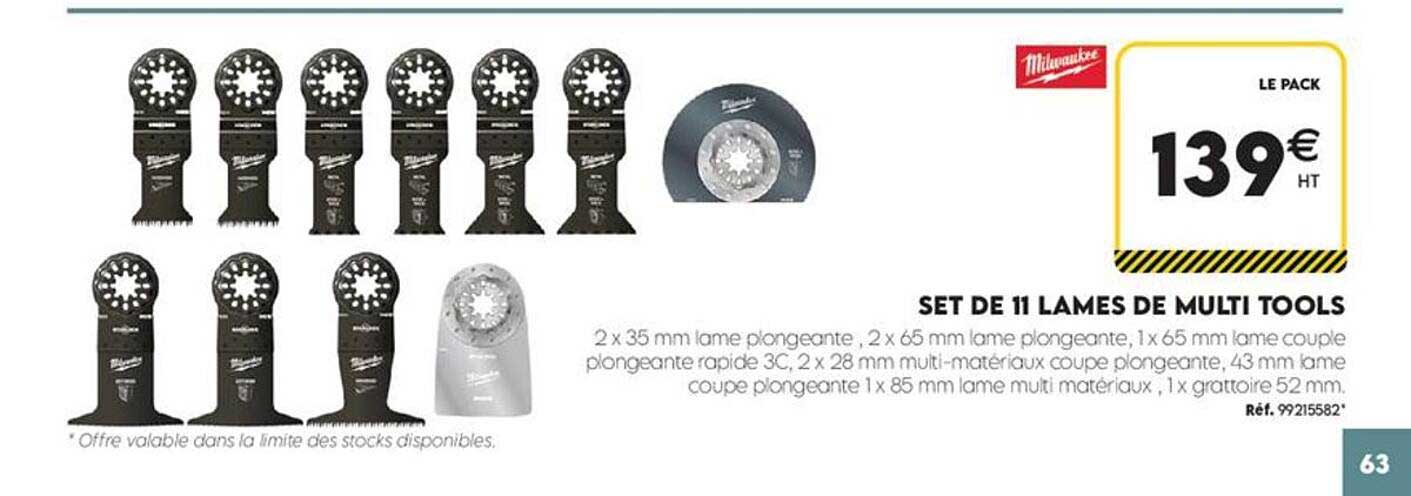 SET DE 11 LAMES DE MULTI TOOLS