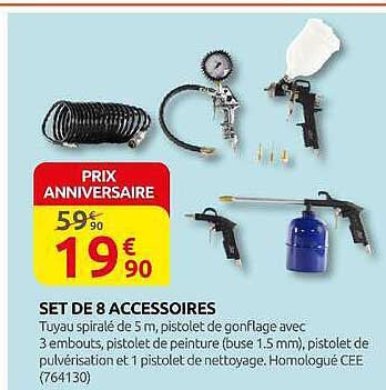 SET DE 8 ACCESSOIRES