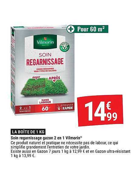 Soin regarnissage gazon 2 en 1 Vilmorin