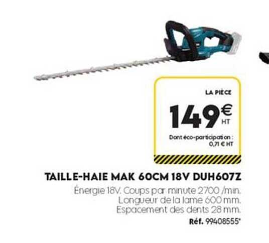 TAILLE-HAIE MAK 60CM 18V DUH607Z