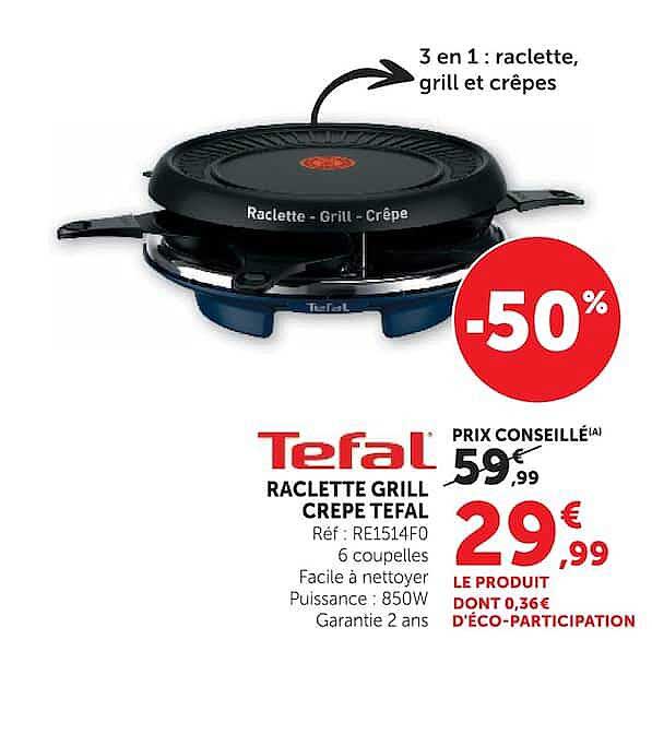 Tefal RACLETTE GRILL CREPE TEFAL