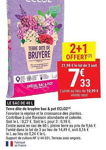 Terre de bruyère bac & pot ECLOZ