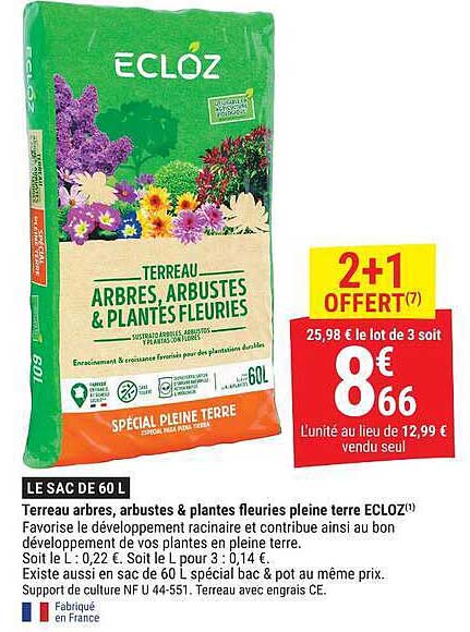 Terreau arbres, arbustes & plantes fleuries ECLOZ