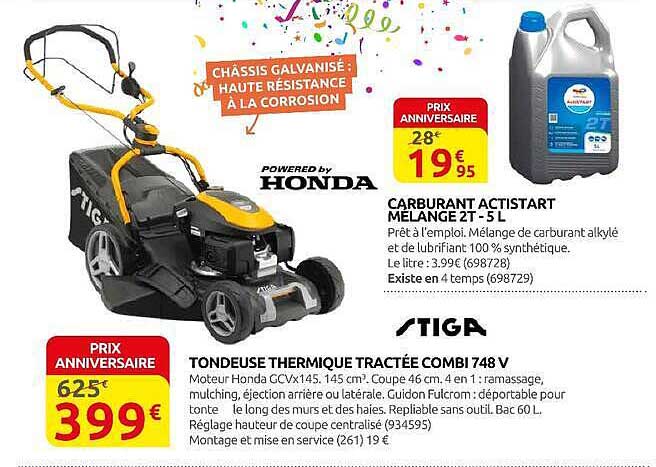 TONDEUSE THERMIQUE TRACTÉE COMBI 748 V