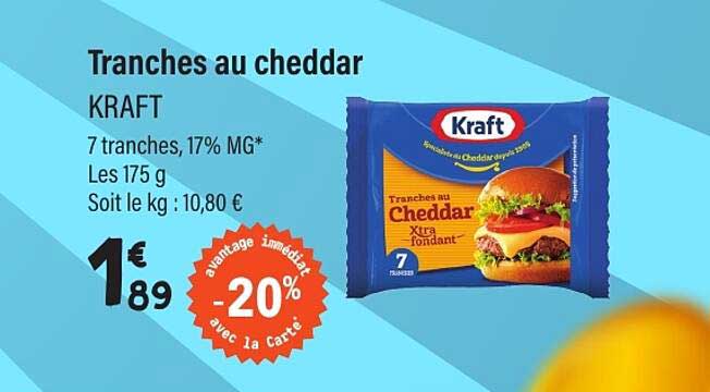 Tranches au cheddar KRAFT
