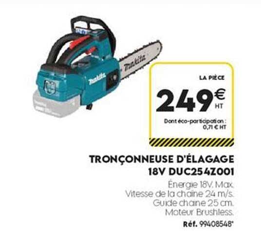 TRONÇONNEUSE D'ÉLAGAGE 18V DUC254Z001
