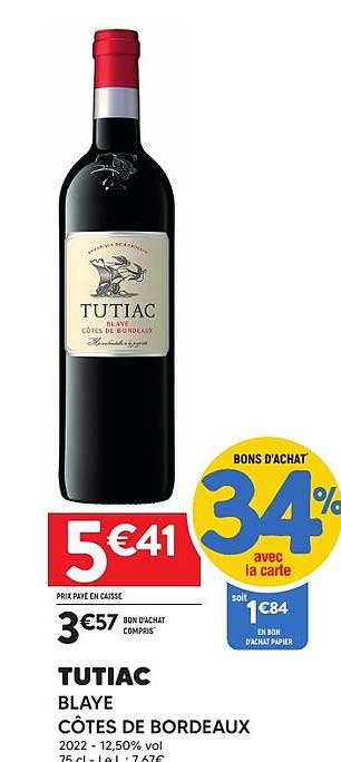 TUTIAC BLAYE CÔTES DE BORDEAUX