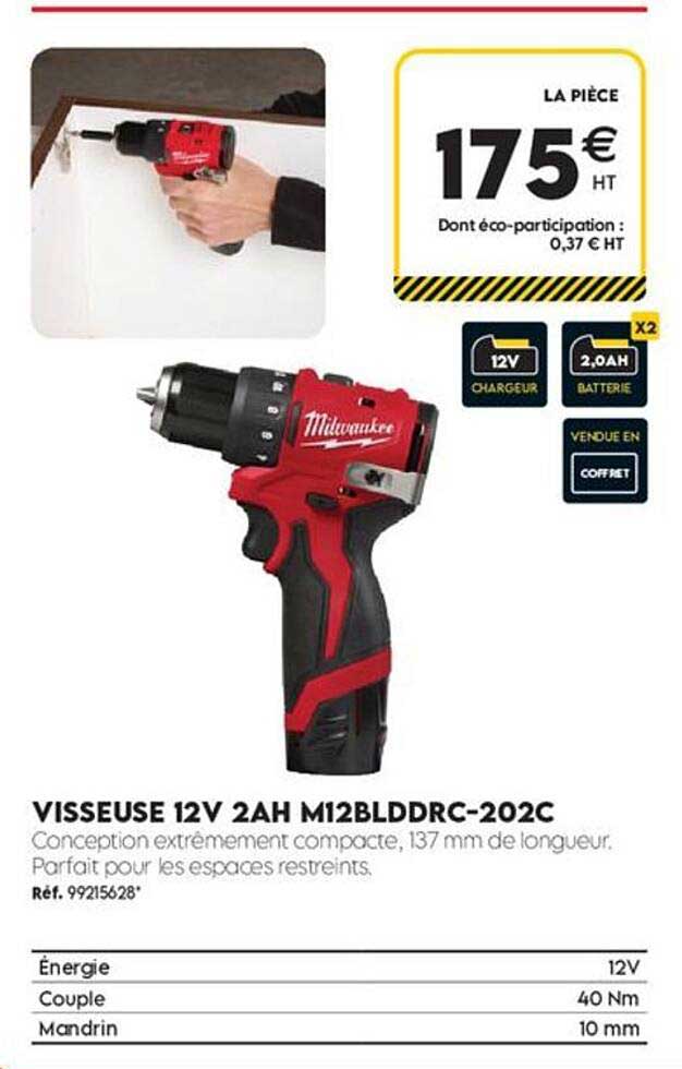 VISSEUSE 12V 2AH M12BLDDRC-202C