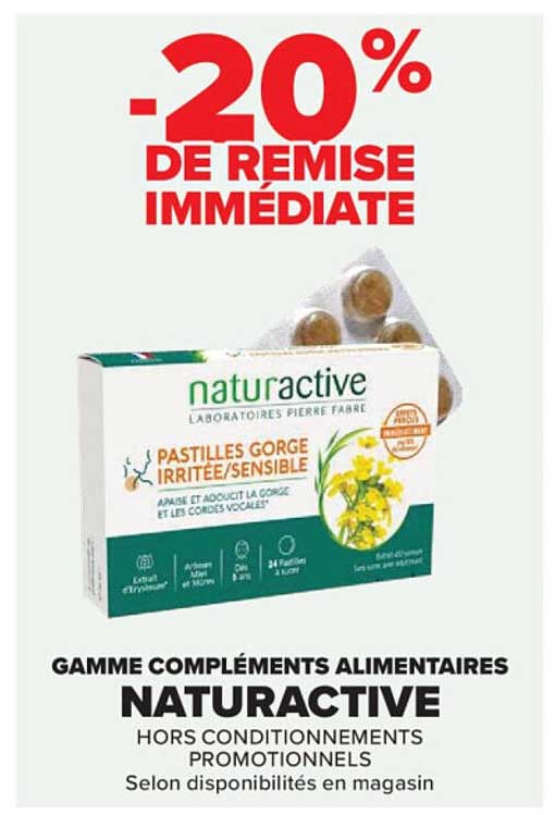 -20% DE REMISE IMMEDIATE